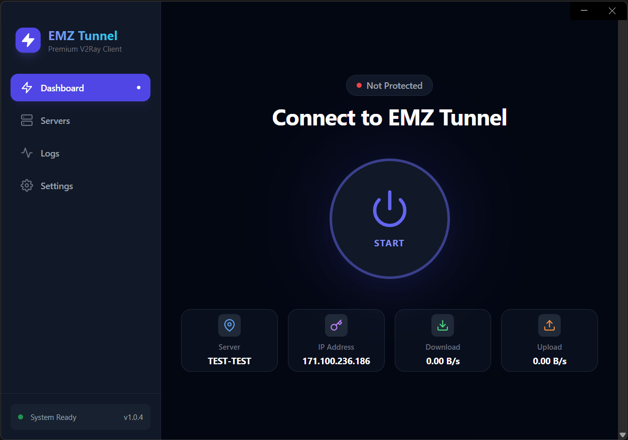 EMZ Tunnel Windows Interface